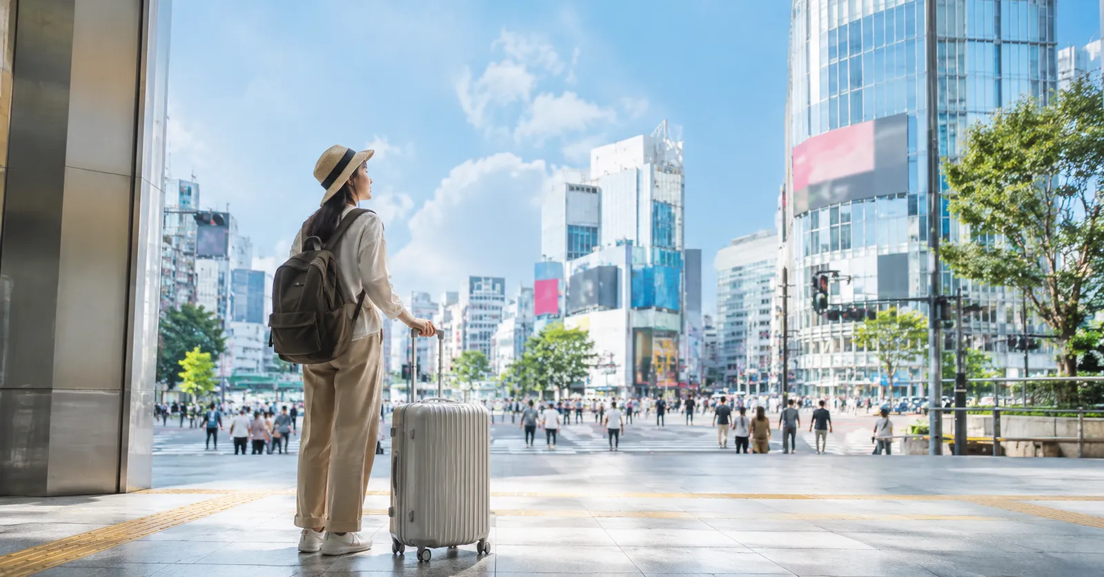 Travelers getting ready for Japan